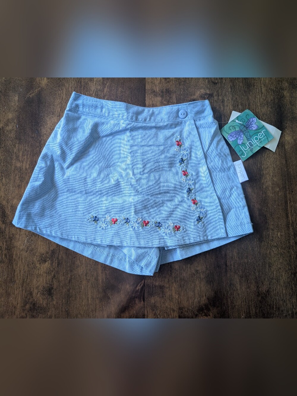 Vintage Juniper Light Blue Embroidered Skort/ 9 Months/ Nwt!